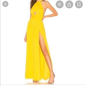 Lovers and friends canary yellow dress xxs